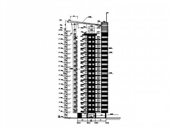 19层板式住宅楼建筑施工CAD图纸 - 1