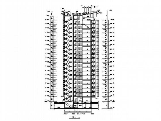 19层板式住宅楼建筑施工CAD图纸 - 2