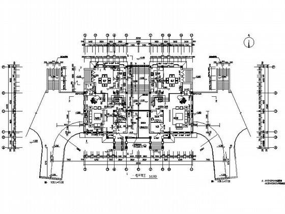 3层双拼别墅建筑施工套CAD图纸（4#） - 3