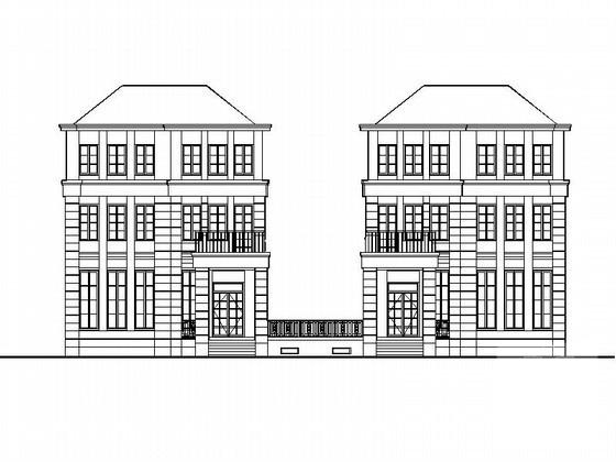 3层双拼别墅建筑施工套CAD图纸（4#） - 4