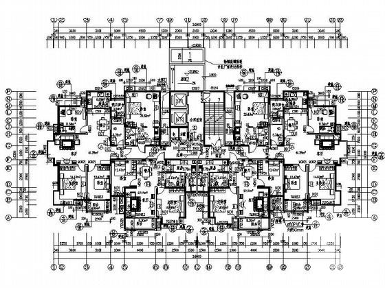 27层一梯六、顶层复式住宅楼建筑施工CAD图纸 - 4