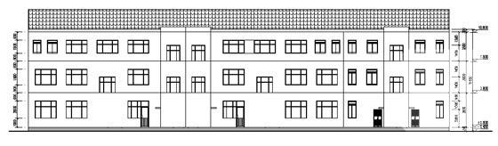 3层砖混结构沿街门店带住宅楼建筑方案套CAD图纸 - 2