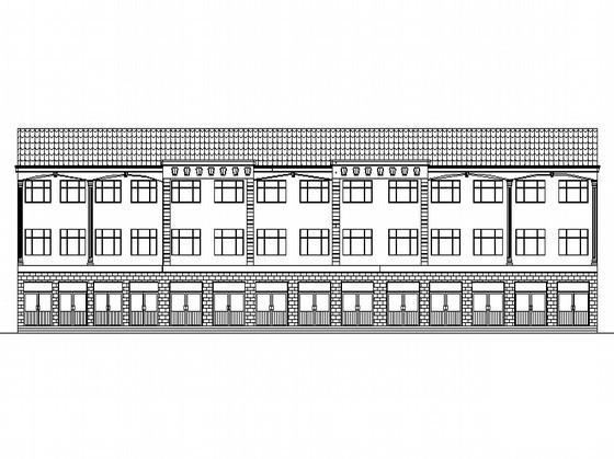 3层砖混结构沿街门店带住宅楼建筑方案套CAD图纸 - 3