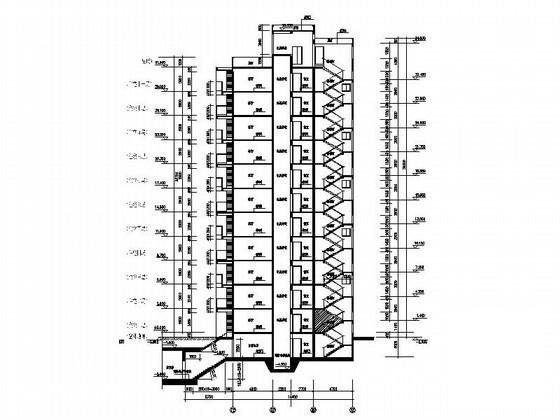 19.05x15.65米11层板式住宅楼建筑施工CAD图纸 - 4