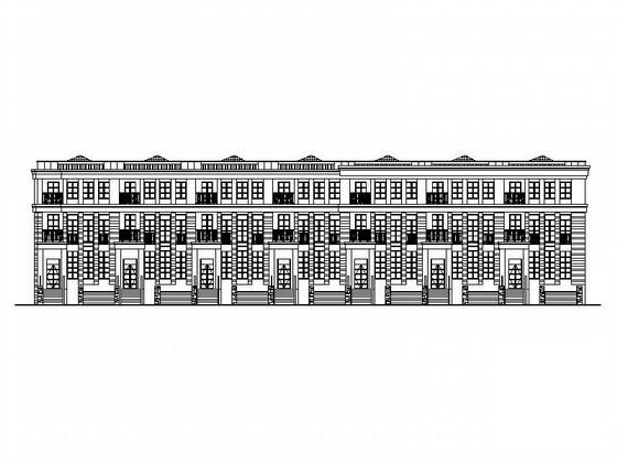 590平3层联排别墅建筑施工套CAD图纸 - 4