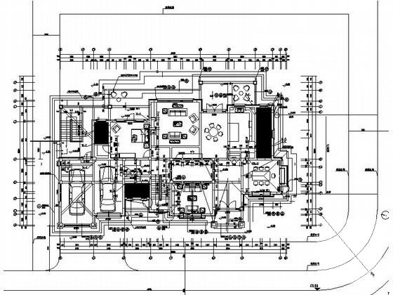 25.5x16.8米2层高档别墅建筑施工CAD图纸 - 3