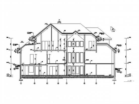 25.5x16.8米2层高档别墅建筑施工CAD图纸 - 4