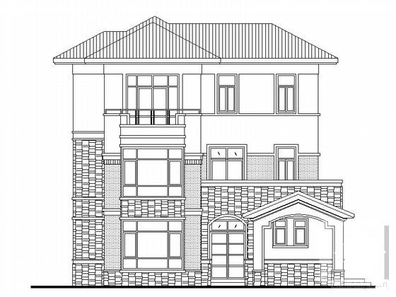3层框架结构别墅建筑施工套CAD图纸 - 1