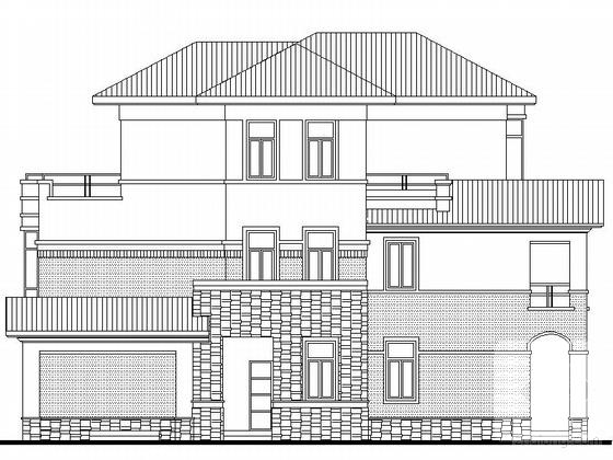 3层框架结构别墅建筑施工套CAD图纸 - 3