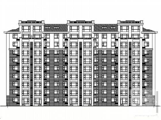 9层住宅楼建筑CAD施工图纸 - 1