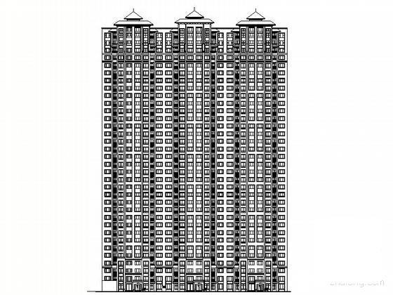 34层剪力墙结构住宅楼建筑施工CAD图纸 - 1