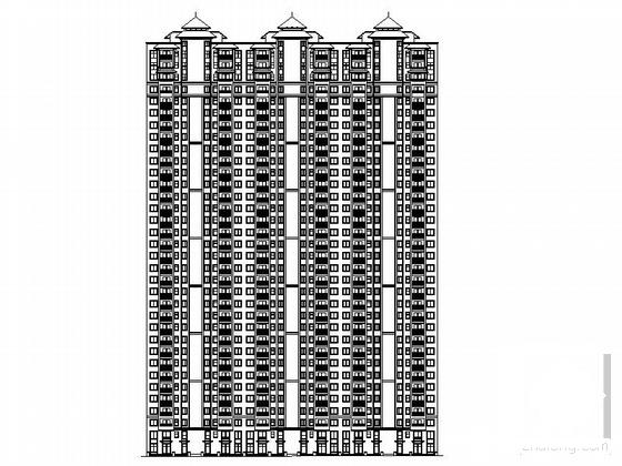 34层剪力墙结构住宅楼建筑施工CAD图纸 - 2