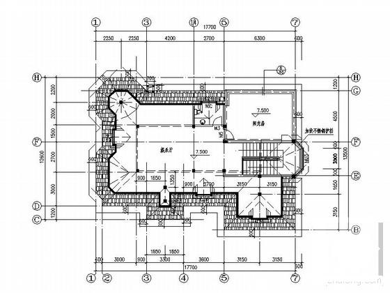 2层独栋别墅建筑施工套CAD图纸（效果CAD图纸） - 2