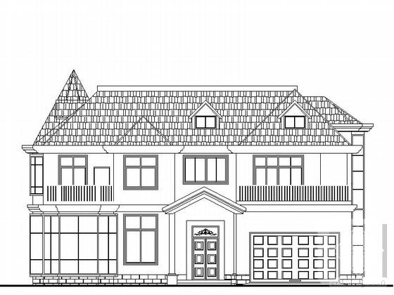 2层独栋别墅建筑施工套CAD图纸（效果CAD图纸） - 3