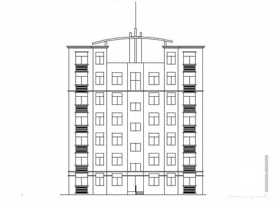 现代风格7层板式住宅楼建筑施工套CAD图纸 - 1