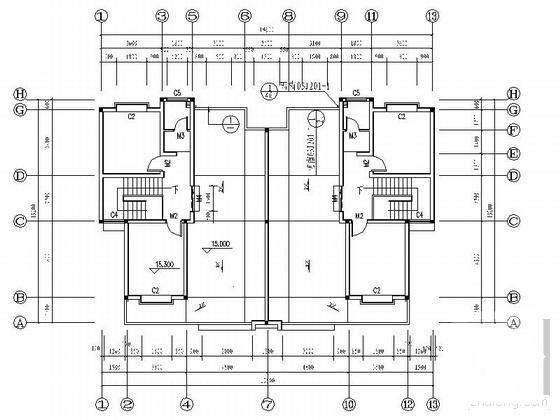 现代风格7层板式住宅楼建筑施工套CAD图纸 - 3