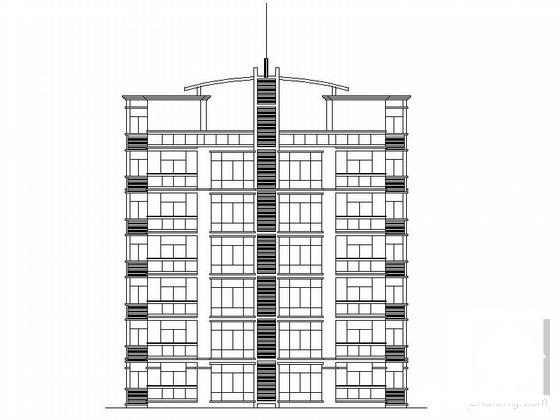 现代风格7层板式住宅楼建筑施工套CAD图纸 - 4