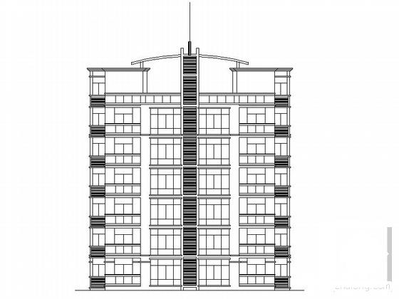 现代风格7层板式住宅楼建筑施工套CAD图纸 - 4