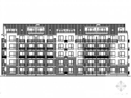 欧陆风格5层板式住宅楼建筑施工CAD图纸 - 2