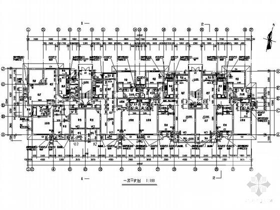 欧陆风格5层板式住宅楼建筑施工CAD图纸 - 4
