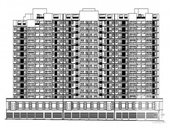 短肢剪力墙结构15层商业住宅楼建筑CAD施工图纸 - 1