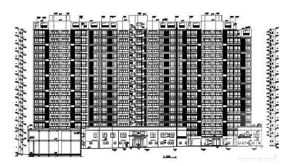 短肢剪力墙结构15层商业住宅楼建筑CAD施工图纸 - 2