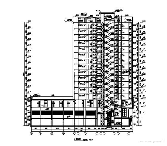 短肢剪力墙结构15层商业住宅楼建筑CAD施工图纸 - 4