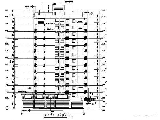 18层住宅楼建筑施工CAD图纸 - 5