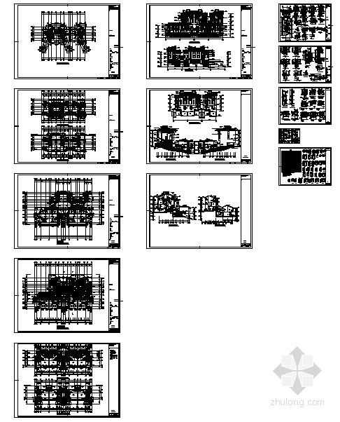 海岸项目叠院拼接别墅建筑施工CAD图纸（框架结构） - 3