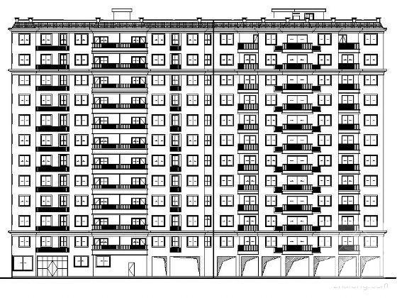 11层剪力墙结构小高层住宅楼建筑施工CAD图纸（塔式（一梯4户以下）） - 3
