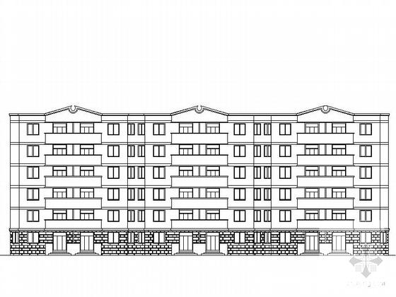 6层砖混结构住宅楼建筑施工CAD图纸（9张） - 3