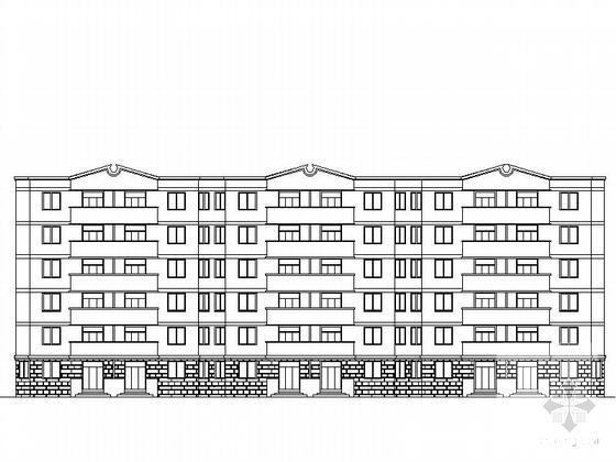6层砖混结构住宅楼建筑施工CAD图纸（9张） - 3