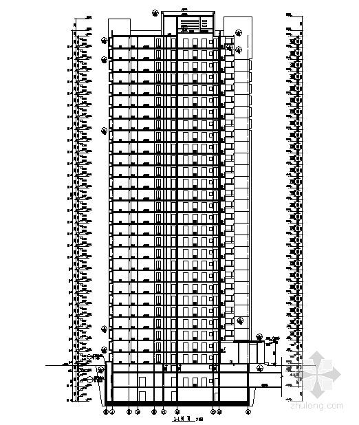 框架结构28层住宅楼建筑施工CAD图纸（知名设计院设计） - 5
