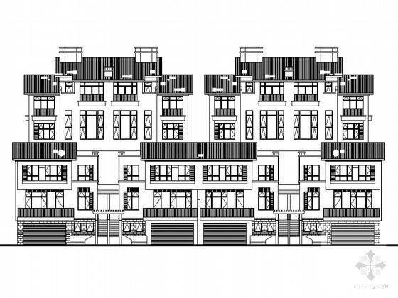 海岸项目框架结构5层叠院拼接别墅建筑施工CAD图纸（D2，D3，D8，D9型） - 3
