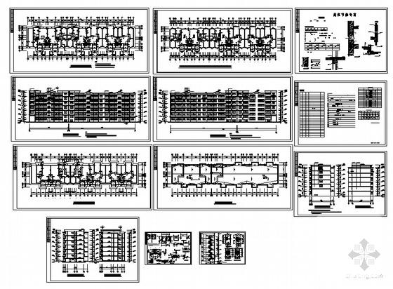 砖混结构6层节能住宅楼建筑扩初CAD图纸 - 1