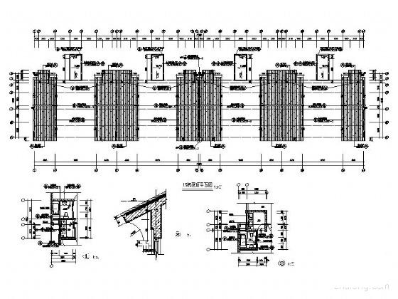 4层联排别墅建筑施工套CAD图纸 - 2