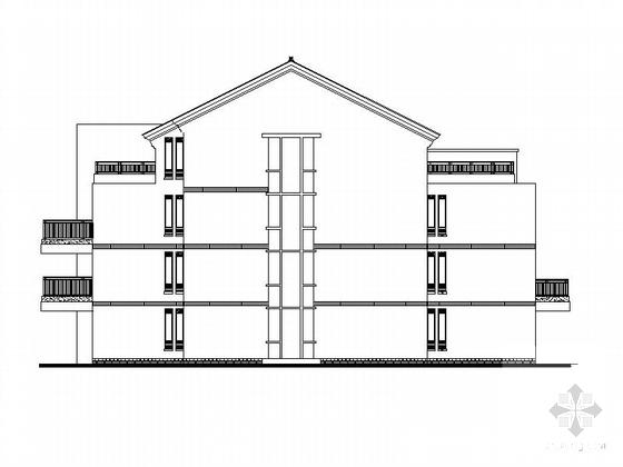 4层联排别墅建筑施工套CAD图纸 - 3