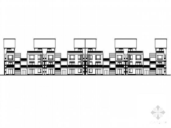 4层联排别墅建筑施工套CAD图纸 - 5