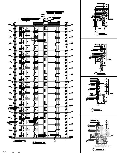 世纪花园住宅小区18层框架结构住宅楼建筑施工套CAD图纸 - 1