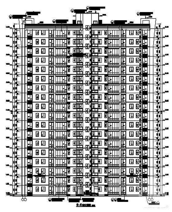 世纪花园住宅小区18层框架结构住宅楼建筑施工套CAD图纸 - 4