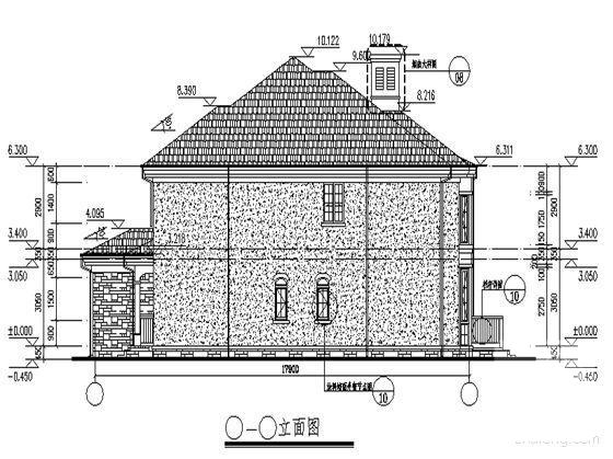 2层别墅建筑施工CAD图纸 - 3