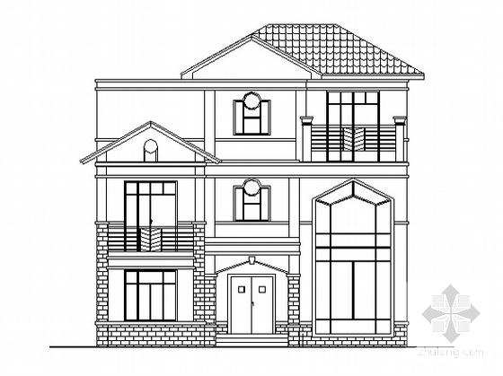 3层独栋别墅建筑方案设计CAD图纸（效果图纸） - 2