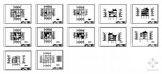 3层独栋别墅建筑方案设计CAD图纸（效果图纸） - 3
