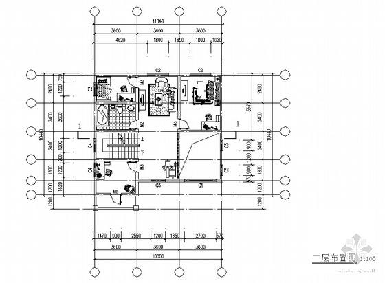 3层独栋别墅建筑方案设计CAD图纸（效果图纸） - 4