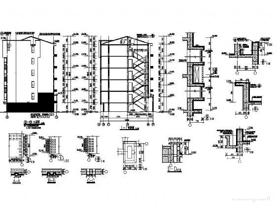 6层砌体结构安置楼建筑CAD施工图纸 - 1