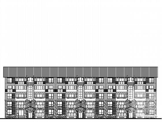 欧陆风格5层板式住宅楼建筑施工CAD图纸（1号楼） - 3