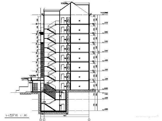 欧陆风格6层（局部8层）住宅楼建筑施工CAD图纸 - 4