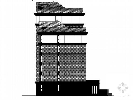 欧陆风格6层（局部8层）住宅楼建筑施工CAD图纸 - 5