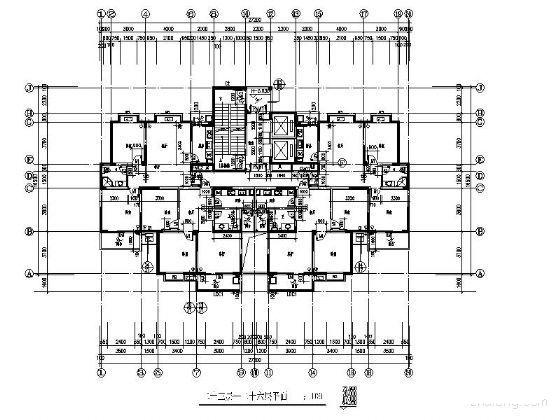 居住小区26层住宅楼（10号楼）建筑施工CAD图纸（标注详细） - 2