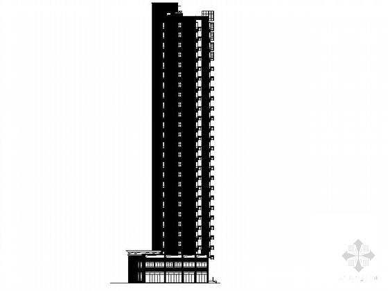 居住小区26层住宅楼建筑CAD施工图纸 - 1